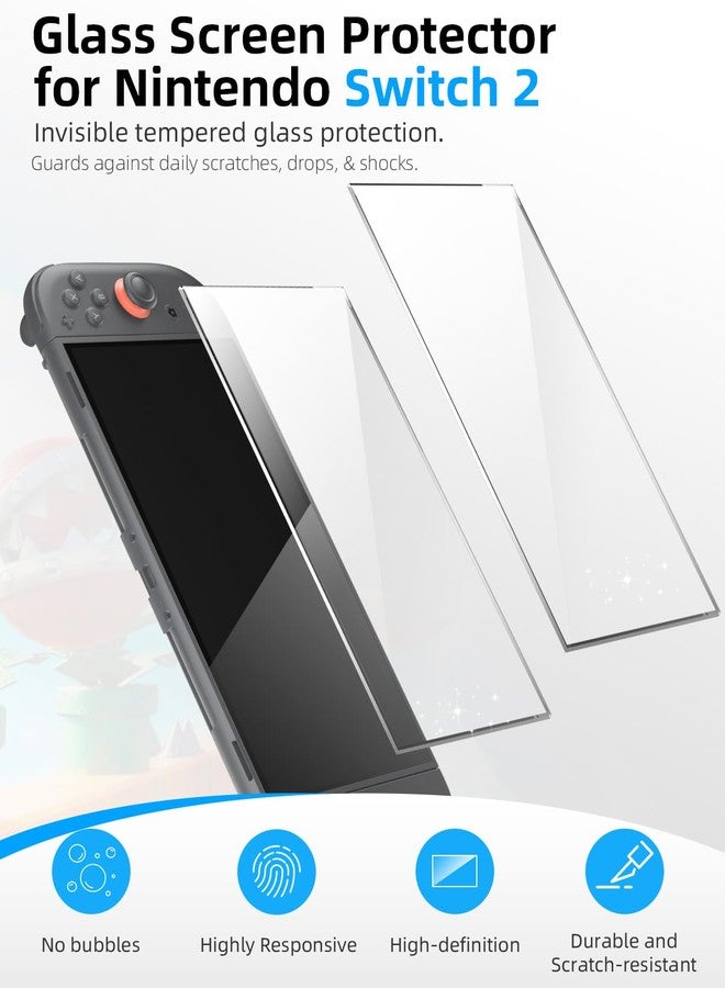 DUXICEPIN Protective Case Set with Nintend0 Switch 2,DUXICEPIN Slim Full Body Cover for Nintend0 Switch 2 with 2 Screen Protectors,Blue Light Filter,Waterproof,Anti-Fingerprint,Includes Dust Plugs,Thumb Grips - Image 2